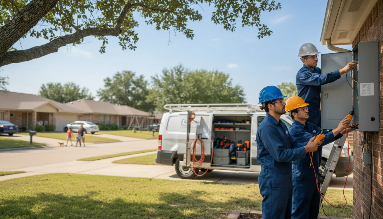 Certified electrician providing emergency electrical services in Shiro, TX